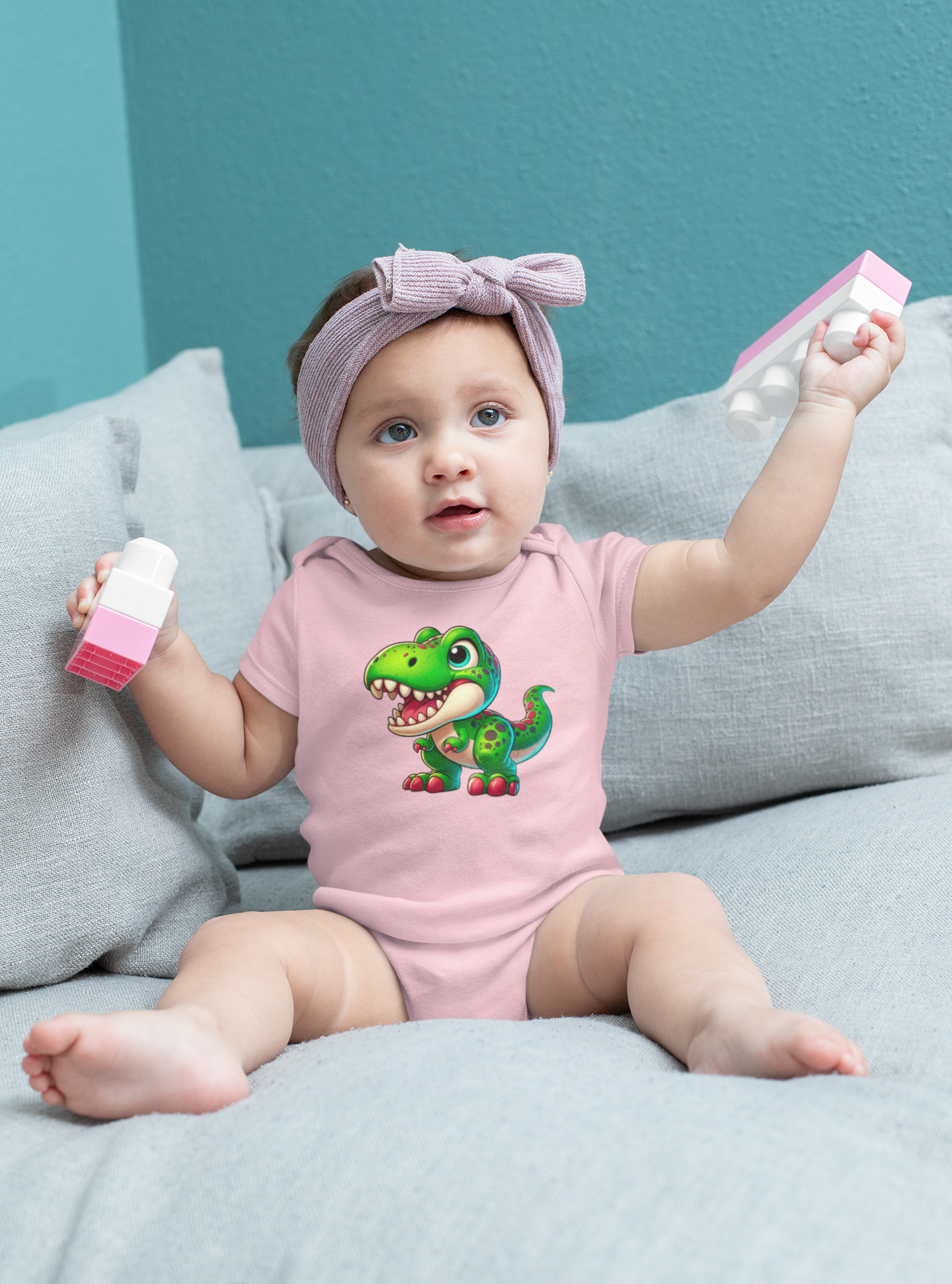 Cute Dinosaur Baby jersey bodysuit