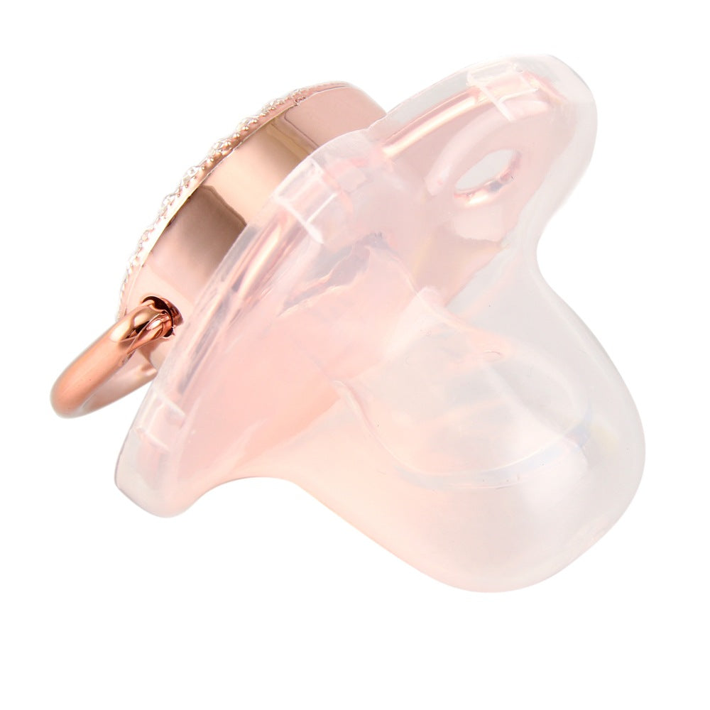 Alphabet Baby Soother Pacifier Rose Gold Color