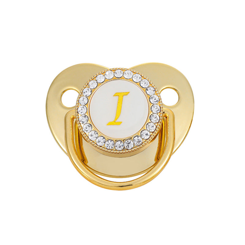 Baby Gold Color 26 Letter Soothing Pacifier
