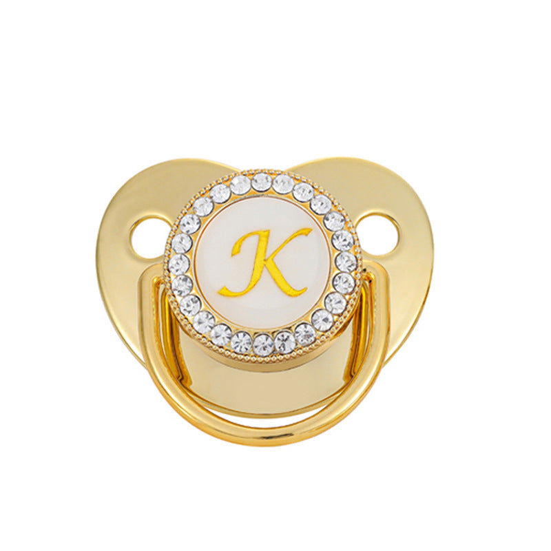 Baby Gold Color 26 Letter Soothing Pacifier