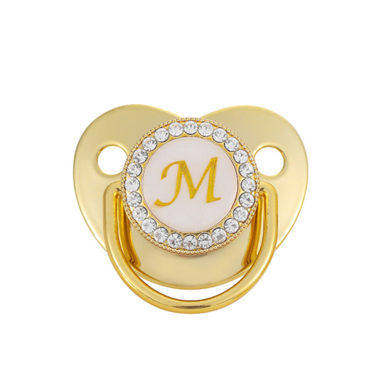 Baby Gold Color 26 Letter Soothing Pacifier