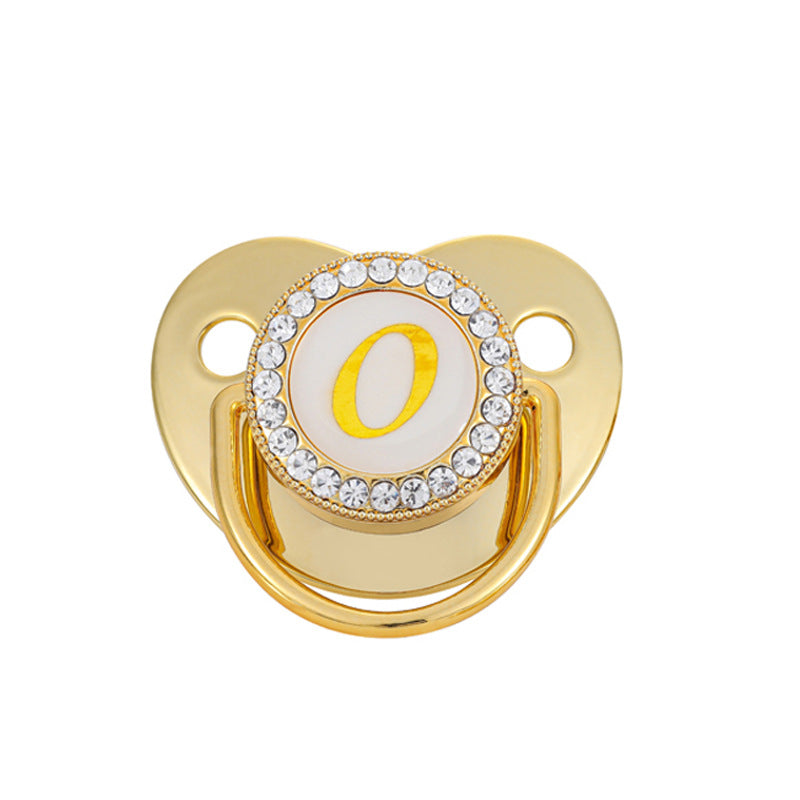 Baby Gold Color 26 Letter Soothing Pacifier