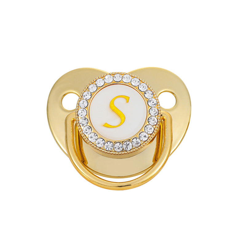Baby Gold Color 26 Letter Soothing Pacifier