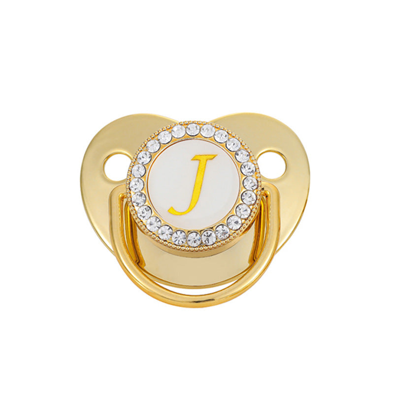 Baby Gold Color 26 Letter Soothing Pacifier